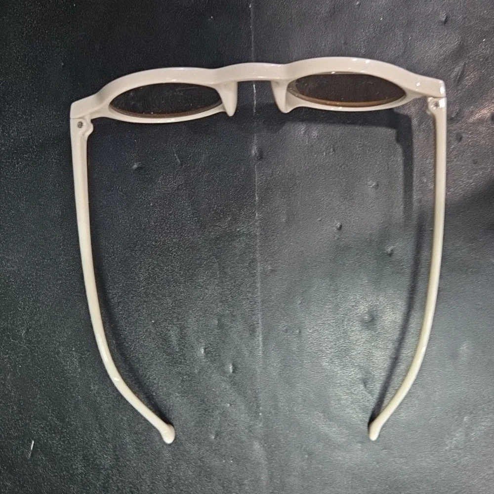 Kids‎ Round Retro Sunglasses, Matte Cream, Vintage Style, UV Protection